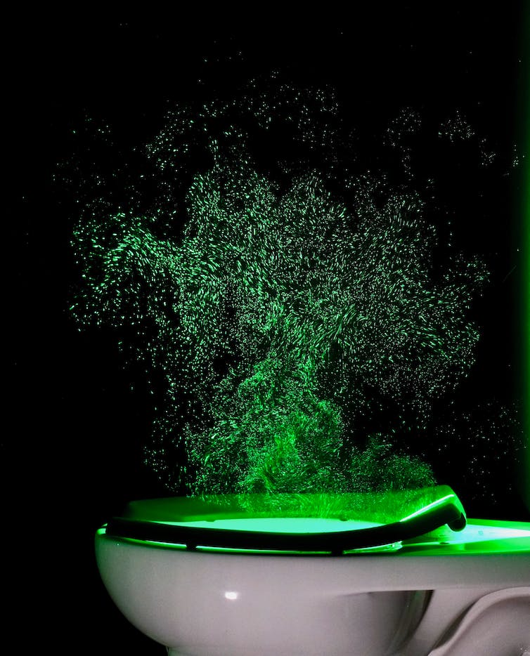 Toilets spew invisible aerosol plumes with every flush – here’s the proof, captured by high-powered lasers